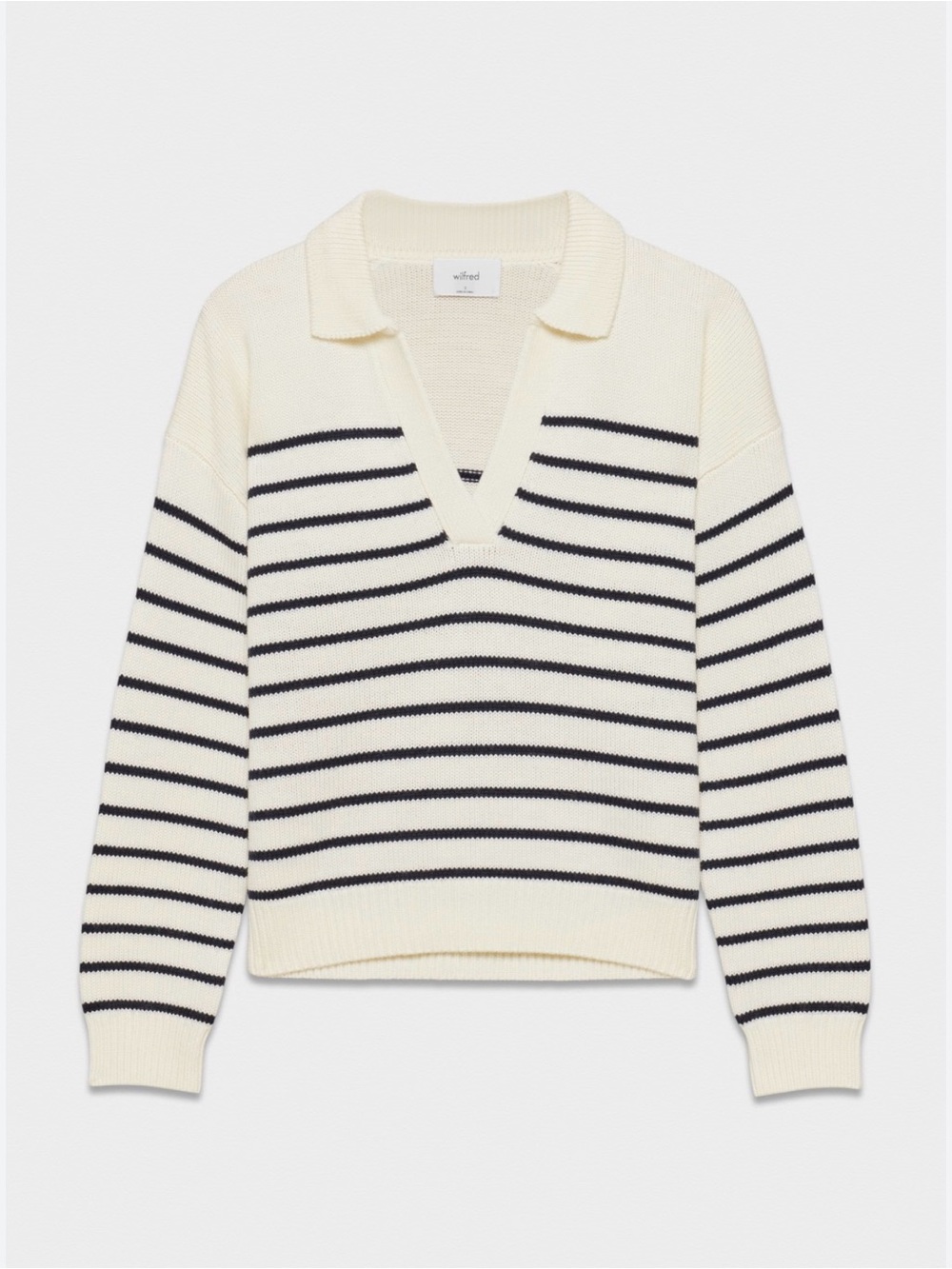 Aritzia Wilfred Clara Sweater H Birch/ Charcoal in Medium